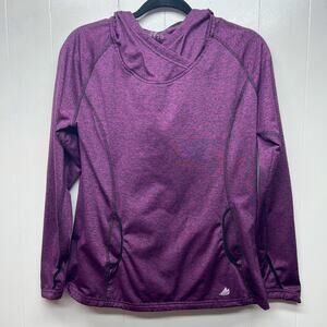FREE2B Activewear Women's Purple Hooded Long Sleeve Pullover Size Medium